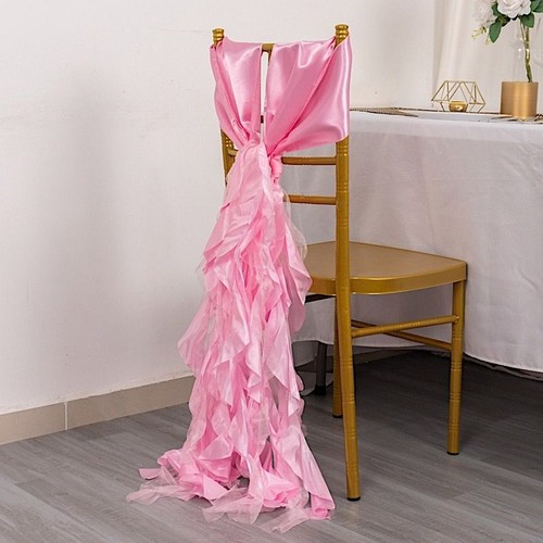 Pink curly willow chiffon - willow,