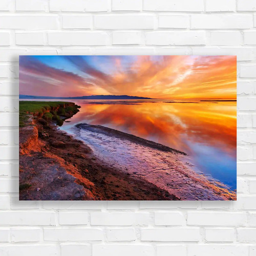 Serene sunset lake beauty - serene,