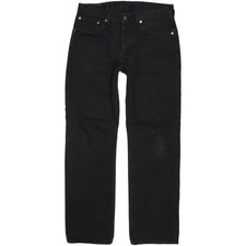 Levi's 751 Men Black Straight Regular Jeans W33 L32 (107075)
