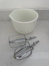 Sunbeam Mixmaster Pyrex Jaj Glass Bowl And Whisks