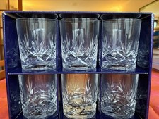 crystal whisky tumblers x 6