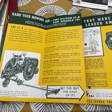 Oliver 21b power driven mower  fold out-page sales brochure 1941- scarce in uk
