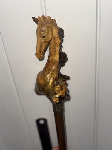 Hand carved horse head - horse, wooden