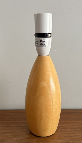 Vintage beech table lamp - lamp, 26cm