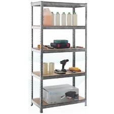 Boltless 5 Tier Shelving Racking Heavy Duty Steel Shelf Unit Shed Garage Home