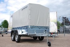 CAR TRAILER 8,2 X 4,2 TWIN AXLE 750KG + FREE CANVAS COVER 1,5M NEW