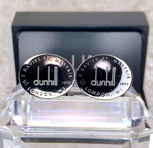 Dunhill cufflinks black metal - cufflinks,