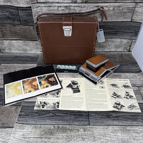 Polaroid land camera tan - camera,