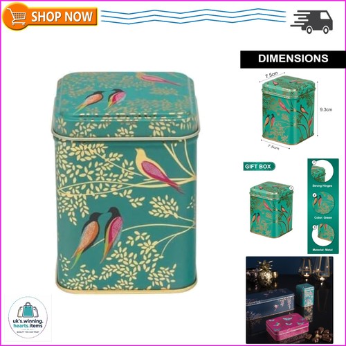 Decorative birds square tin - birds,