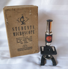 VINTAGE SEL STUDENTS MICROSCOPE No 1  X44 BY SIGNALLING EQUIPMENT LTD
