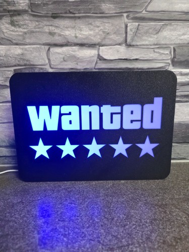 Large wanted flashing police - wanted,