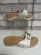 SCHOLL RETRO WHITE LEATHER &