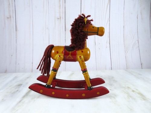Vintage wooden rocking horse - vintage,