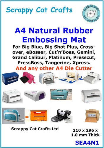 Rubber embossing mat - a4, for