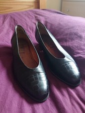 Hogl Block Heel Leather Court Shoes Black Size 5