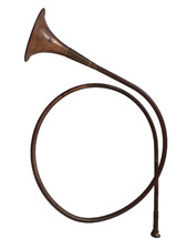 18th Century French Hunting Horn Copper & Brass Large Antique Original