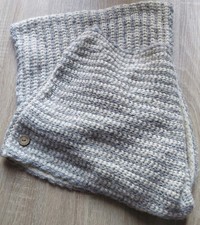 Fat Face Ivory And Grey Patterned Soft Snood One Size