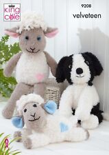 Knitting Pattern Sheep & Dog Cuddly Stuffed Toys King Cole 9208