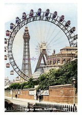 ptc4494 - Early view of the Big Wheel & Blackpool Tower , Lancs - print 6x4