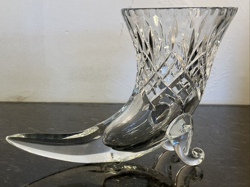 Vintage cut crystal cornucopia - vintage,