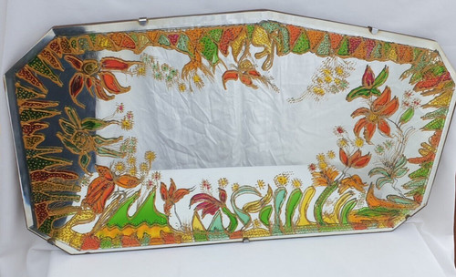 Decorated vintage mirror - decorated,