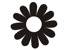 14 Large Daisy Flower Sticker