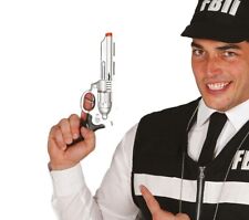 SILVER F.B.I Gun Toy Fake Cowboy Wild West Fun Pistol Revolver 28cm Sheriff Prop