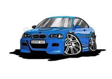 BMW M3 - E46 Blue Caricature