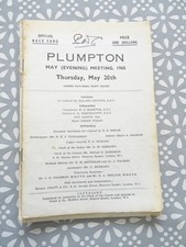 Plumpton Racecourse Race Card May 20th 1965