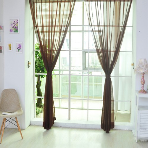 Voile curtains pair - voile, (2