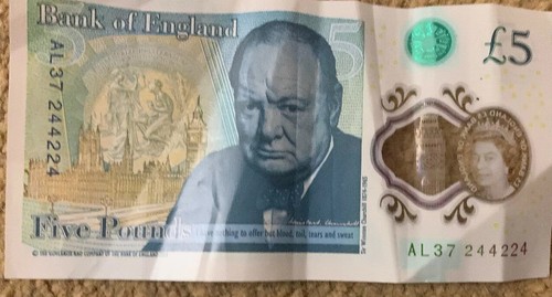 Five pound note - note, al37244224