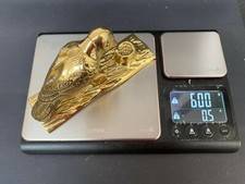 GOLD WOODPECKER - DOOR KNOCKER - SOLID BRASS CAST. XL SIZE