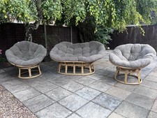 Two Papasan Chair And One Mamasan Chair