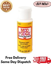 Mod Podge Matte Water Base Sealer/Glue and Finish, White, 2 Oz, 3.4 X 3.4 X 10..