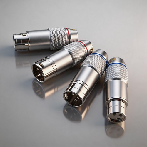 Rhodium plated pin xlr - rhodium, plug