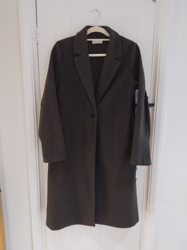 Olive green zara coat - green, m