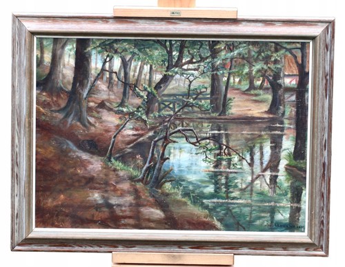 Landscape with river and trees - river,