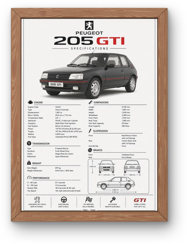 Peugeot 205 gti - peugeot, specifications