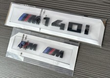 Gloss Black BMW M140i Badge With 2X Gloss Black M Wing Badges UK 🇬🇧