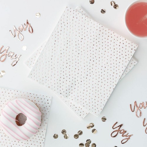 Rose gold party - rose, spotty