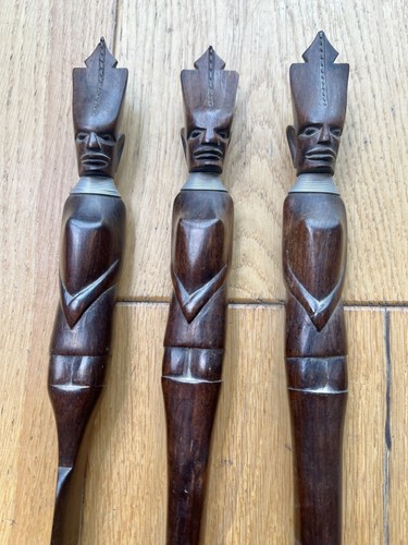 Hand carved wooden african - carved,
