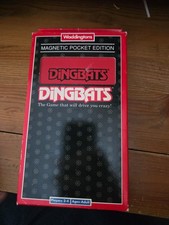 Waddingtons 1990 Travel Dingbats Board Game Magnetic Pocket Edition complete