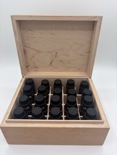 Exquisite 20-Bottle Wooden Essential Oil Box with Full Set of Unused Bottles