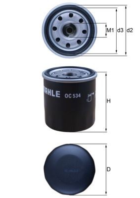 Oil filter oc534 - oc534, knecht