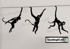 3x Banksy Escaping Monkeys