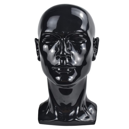 Pvc mannequin head black - pvc,