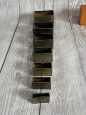 Set Of 7 Small Open Top Nesting Trinket Boxes Brass Hand Made