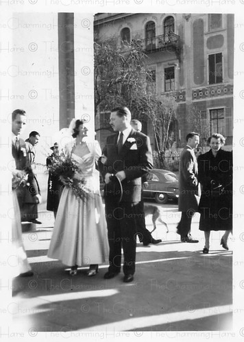 Vintage photo 1940s wedding - photo,