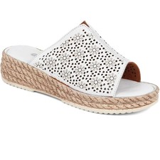 Pavers Leather Platform Mule