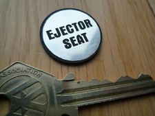 Ejector Seat Self Adhesive Car Plane Badge 25mm Button Humorous Funny Joke